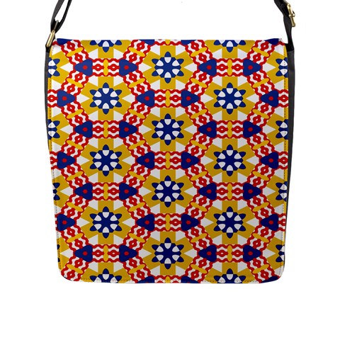 Wavey shapes pattern                                                              Flap Closure Messenger Bag (L) from ArtsNow.com Front