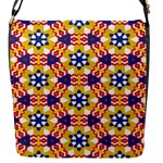 Wavey shapes pattern                                                              Flap Closure Messenger Bag (S)