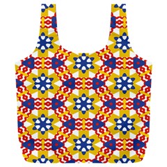 Wavey shapes pattern                                                         Full Print Recycle Bag (XXL) from ArtsNow.com Front