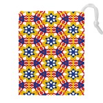 Wavey shapes pattern                                                          Drawstring Pouch (5XL)