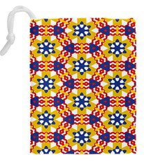 Wavey shapes pattern                                                          Drawstring Pouch (5XL) from ArtsNow.com Back