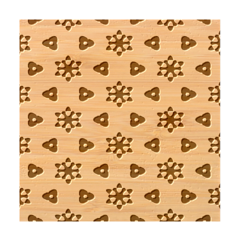 Wavey shapes pattern                                                       Bamboo Coaster Set from ArtsNow.com Coaster 1