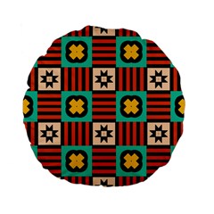 Shapes in shapes                                                              Standard 15  Premium Flano Round Cushion from ArtsNow.com Back