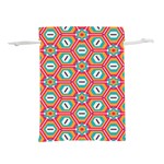 Hexagons and stars pattern                                                            Lightweight Drawstring Pouch (L)