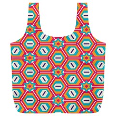 Hexagons and stars pattern                                                           Full Print Recycle Bag (XXL) from ArtsNow.com Back