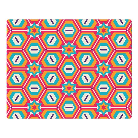 Hexagons and stars pattern                                                         One Side Premium Plush Fleece Blanket (Large) from ArtsNow.com 80 x60  Blanket Front