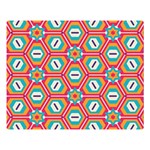 Hexagons and stars pattern                                                         One Side Premium Plush Fleece Blanket (Large)
