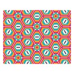 Hexagons and stars pattern                                                         One Side Premium Plush Fleece Blanket (Large)