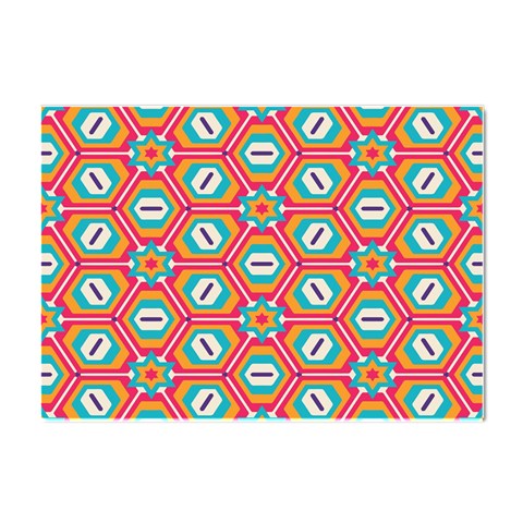 Hexagons and stars pattern                                                         Crystal Sticker (A4) from ArtsNow.com Front