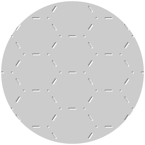 Hexagons and stars pattern                                                        Handheld Plier Embosser from ArtsNow.com 1.5 x1.5  Stamp