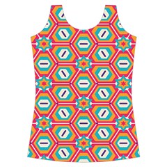 Hexagons and stars pattern                                                               Criss cross Back Tank Top from ArtsNow.com Front