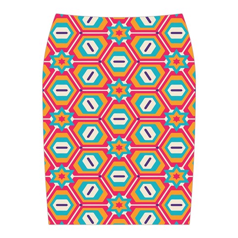 Hexagons and stars pattern                                                               Midi Wrap Pencil Skirt from ArtsNow.com Back