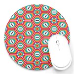 Hexagons and stars pattern                                                                Round Mousepad