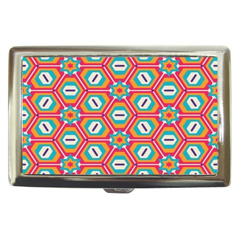 Hexagons and stars pattern                                                                Cigarette Money Case from ArtsNow.com Front