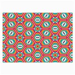 Hexagons and stars pattern                                                                Large Glasses Cloth