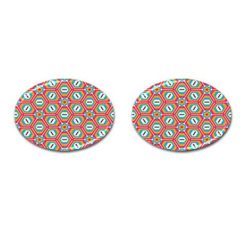 Hexagons and stars pattern                                                                Cufflinks (Oval) from ArtsNow.com Front(Pair)