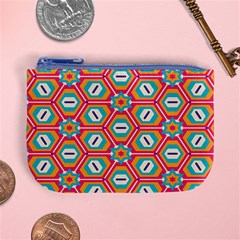 Hexagons and stars pattern                                                               Mini Coin Purse from ArtsNow.com Front