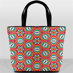 Hexagons and stars pattern                                                                Bucket Bag from ArtsNow.com Front