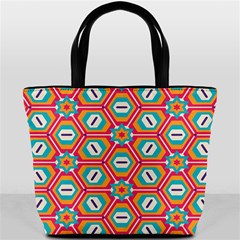 Hexagons and stars pattern                                                                Bucket Bag from ArtsNow.com Back