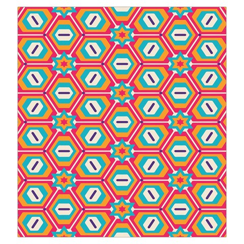 Hexagons and stars pattern                                                                Drawstring Pouch from ArtsNow.com Front