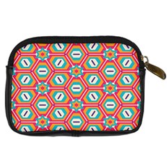 Hexagons and stars pattern                                                                Digital Camera Leather Case from ArtsNow.com Back