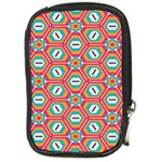 Hexagons and stars pattern                                                                Compact Camera Leather Case