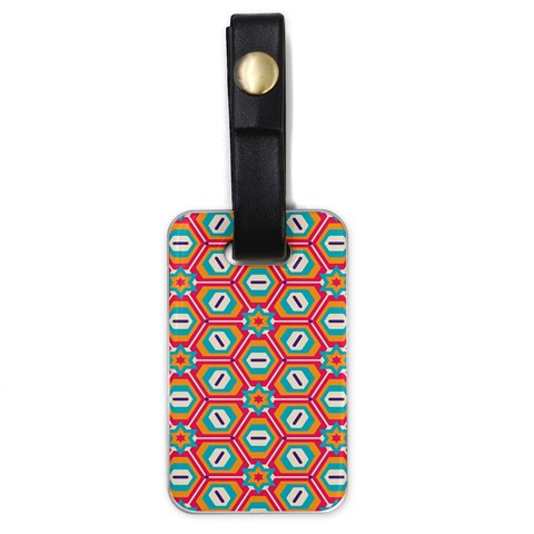 Hexagons and stars pattern                                                                Luggage Tag (one side) from ArtsNow.com Front