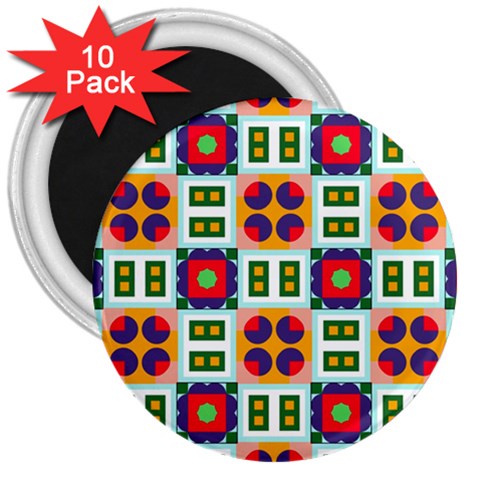 Shapes in shapes 2                                                                 3  Magnet (10 pack) from ArtsNow.com Front