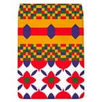 Red flowers and colorful squares                                                                 Samsung Galaxy Grand DUOS I9082 Hardshell Case