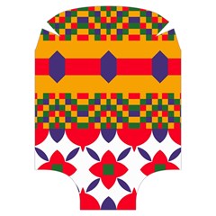 Red flowers and colorful squares                                                              Luggage Cover (Medium) from ArtsNow.com Front