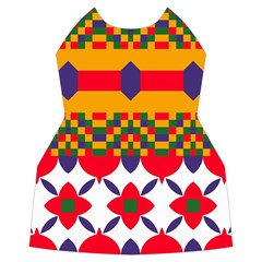Red flowers and colorful squares        Women s Long Sleeve Raglan Tee from ArtsNow.com Front