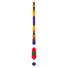 Red flowers and colorful squares                                                                  Necktie from ArtsNow.com Front