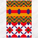 Red flowers and colorful squares                                                                  Canvas 20  x 30 