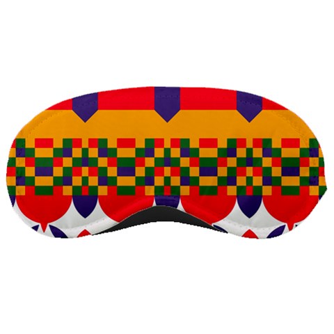 Red flowers and colorful squares                                                                  Sleeping Mask from ArtsNow.com Front