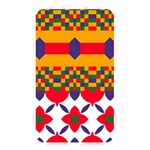 Red flowers and colorful squares                                                                  Memory Card Reader (Rectangular)