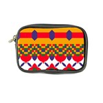 Red flowers and colorful squares                                                                  Coin Purse