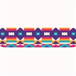 Pastel shapes rows on a purple background                                                                  Large Bar Mat