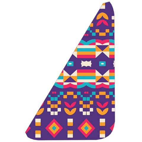Pastel shapes rows on a purple background                                                                Belt Pouch Bag (Large) from ArtsNow.com Front Left