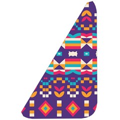 Pastel shapes rows on a purple background                                                                Belt Pouch Bag (Large) from ArtsNow.com Front Left
