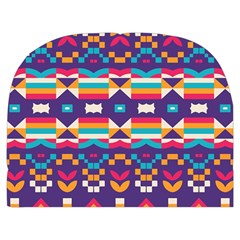 Pastel shapes rows on a purple background                                                              Makeup Case (Medium) from ArtsNow.com Back