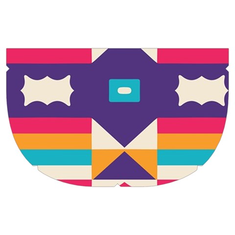 Pastel shapes rows on a purple background                                                              Makeup Case (Medium) from ArtsNow.com Side Right