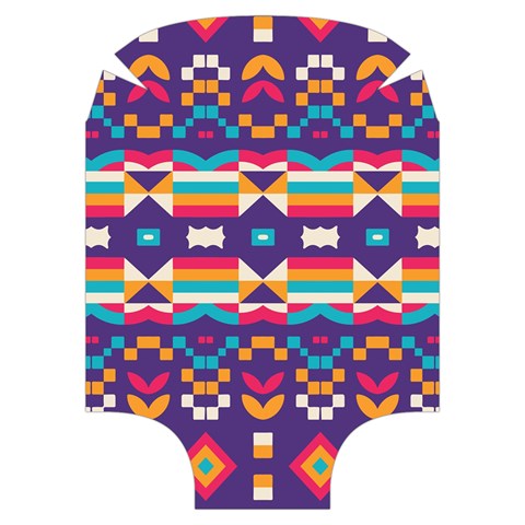 Pastel shapes rows on a purple background                                                               Luggage Cover (Medium) from ArtsNow.com Front