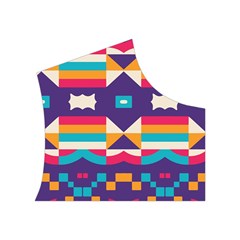 Pastel shapes rows on a purple background                                                                Women s Button Up Puffer Vest from ArtsNow.com Top Right