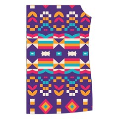 Pastel shapes rows on a purple background                                                                Women s Button Up Puffer Vest from ArtsNow.com Front Left
