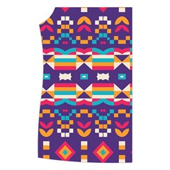 Pastel shapes rows on a purple background                                                                Women s Button Up Puffer Vest from ArtsNow.com Front Right