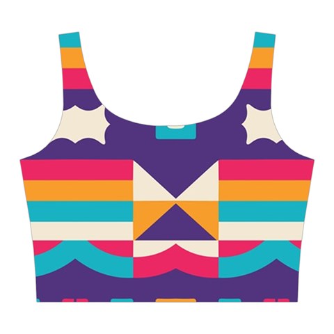 Pastel shapes rows on a purple background                                                                  Midi Sleeveless Dress from ArtsNow.com Top Back