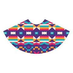 Pastel shapes rows on a purple background                                                                  Midi Sleeveless Dress from ArtsNow.com Skirt Back