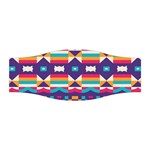 Pastel shapes rows on a purple background                                                                   Stretchable Headband