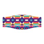 Pastel shapes rows on a purple background                                                                   Stretchable Headband