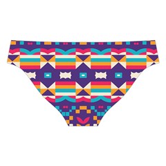 Pastel shapes rows on a purple background                                                                  Cross Back Hipster Bikini Set from ArtsNow.com Back Under